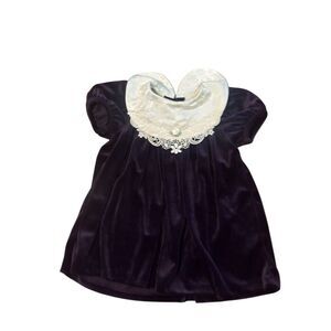 Beautiful Rare Editions Girls VINTAGE DRESS | Rare Editions Purple Velvet Dress